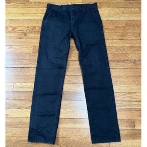 Levi's Chino Canvas Pants Mens 31x32 Black Slim Fit Straight Leg Classic Casual